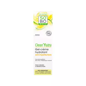 Увлажняющий крем-гель против несовершенств, 40 мл So'Bio Etic Clean yuzu