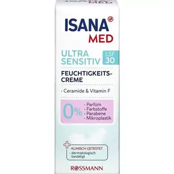 Увлажняющий крем ультрачувствительный SPF 30 ISANA, 50 ml