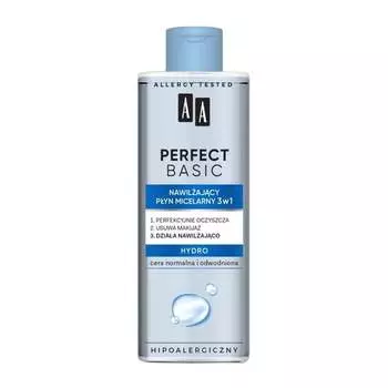 Увлажняющий мицеллярный флюид 3в1 Hydro 200мл AA, Perfect Basic