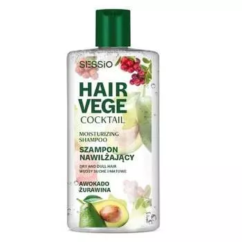 Увлажняющий шампунь для волос, авокадо и клюква, 300г Sessio, Hair Vege Cocktail
