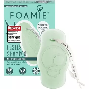 Увлажняющий шампунь с алоэ для сухих волос — без пластика, Ph-сбалансированный, без мыла, веганский, Foamie