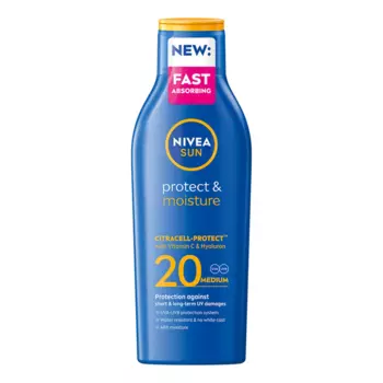 Увлажняющий солнцезащитный лосьон spf20, 200 мл Nivea Sun protect&moisture