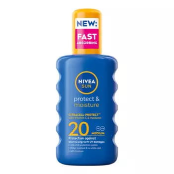 Увлажняющий солнцезащитный лосьон-спрей spf20, 200 мл Nivea Sun protect&moisture