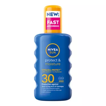 Увлажняющий солнцезащитный спрей с SPF30, 200 мл Nivea Sun protect&moisture