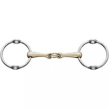 Уздечка KK ULTRA с двойным шарниром 16мм SPRENGER, золото серебро