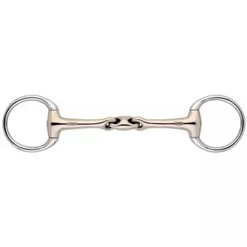 Уздечка с оливковой головкой малого диаметра ULTRA Sensogan с двойным шарниром 14 мм SPRENGER, золото серебро
