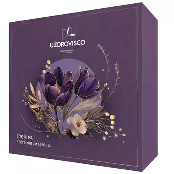 Uzdrovisco, Красота, которая никогда не увянет, Набор косметики: Сыворотка для уменьшения морщин 30 мл, Вечерний крем против морщин 50 мл, Нежная эмульсия для умывания и снятия макияжа 150 мл