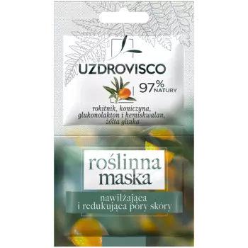 Uzdrovisco Rokitnik увлажняющая и сужающая поры маска для лица, 2х5 мл/1 упаковка