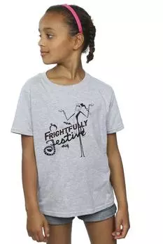 Ужасно праздничная хлопковая футболка «Кошмар перед Рождеством» Disney, серый