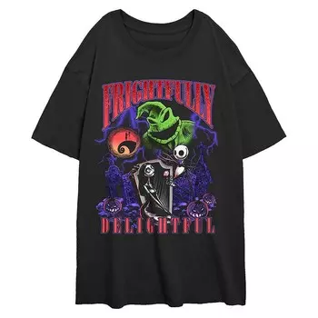 Ужасно восхитительная футболка большого размера с рисунком для детей Disney «Кошмар перед Рождеством», черный