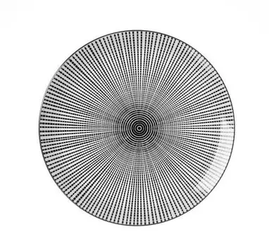 Ужинная тарелка Ritzenhoff Breker, 26,5 см, черно-белый