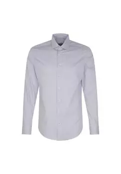 Узкая эффектная рубашка Seidensticker, цвет Hellblau (0011)