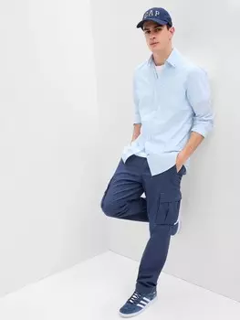 Узкая эластичная рубашка Gap, синий
