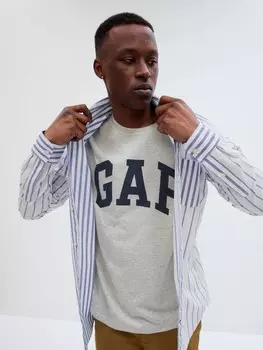 Узкая эластичная рубашка Gap, синий