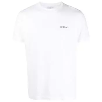 Узкая белая футболка Scratch Arrow Off-White, белый
