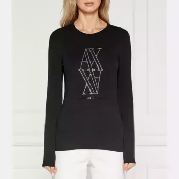 Узкая блузка Armani Exchange, черный