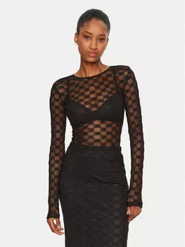 Узкая блузка Bardot, черный