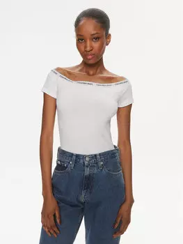 Узкая блузка Calvin Klein, белый
