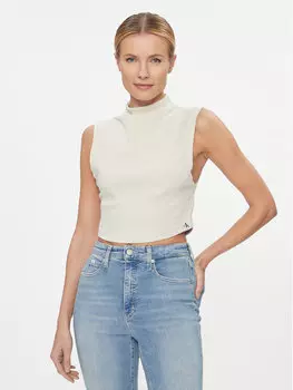 Узкая блузка Calvin Klein, бежевый