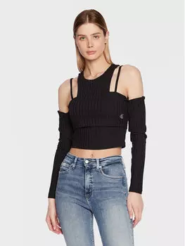 Узкая блузка Calvin Klein, черный