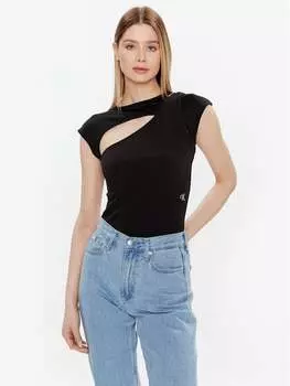 Узкая блузка Calvin Klein, черный
