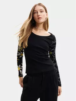 Узкая блузка Desigual, черный