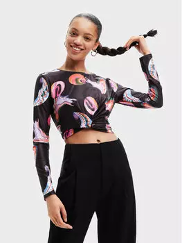 Узкая блузка Desigual, черный
