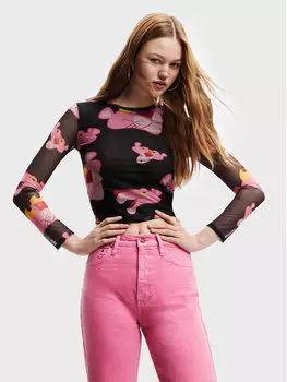 Узкая блузка Desigual, черный