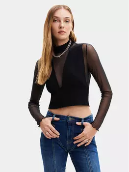 Узкая блузка Desigual, черный