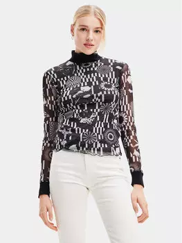 Узкая блузка Desigual, черный