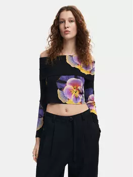 Узкая блузка Desigual, черный