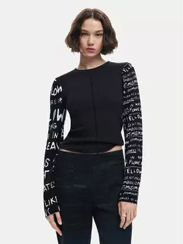 Узкая блузка Desigual, черный