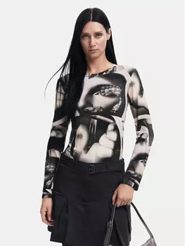 Узкая блузка Desigual, серый