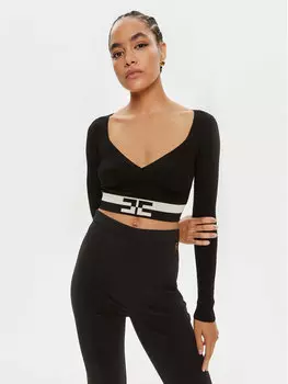 Узкая блузка Elisabetta Franchi, черный