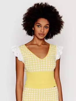 Узкая блузка Fracomina, желтый