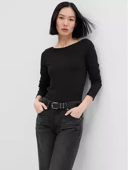 Узкая блузка Gap, черный
