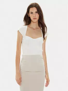 Узкая блузка Gina Tricot, белый