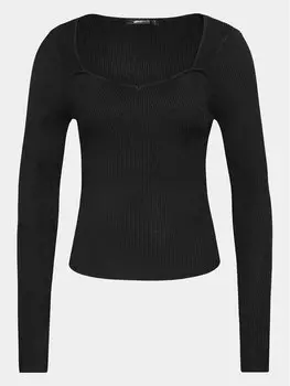 Узкая блузка Gina Tricot, черный