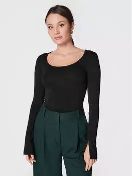 Узкая блузка Gina Tricot, черный