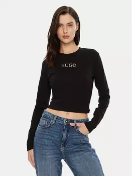 Узкая блузка Hugo, черный