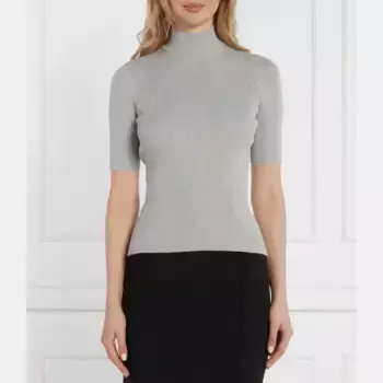 Узкая блузка Max Mara, серебряный