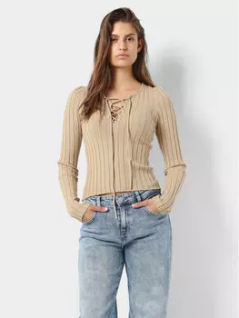 Узкая блузка Noisy May, бежевый