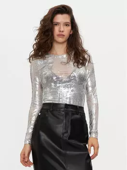 Узкая блузка Noisy May, серебряный