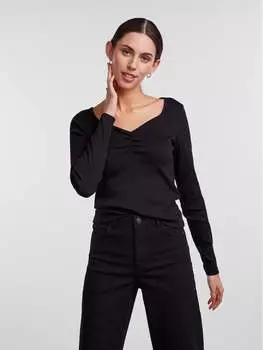 Узкая блузка Pieces, черный