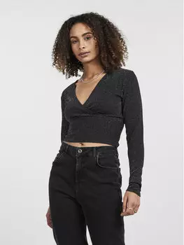 Узкая блузка Pieces, черный