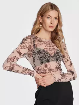 Узкая блузка Pinko, бежевый