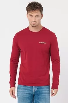 Узкая блузка с логотипом GUESS JEANS, темно-красный