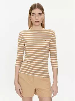Узкая блузка Tommy Hilfiger, бежевый