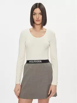 Узкая блузка Tommy Hilfiger, бежевый