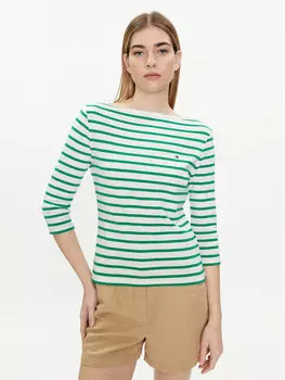 Узкая блузка Tommy Hilfiger, зеленый